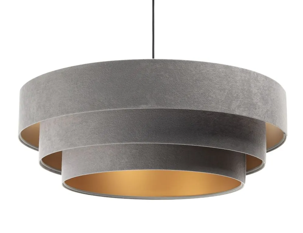 Lampa wisząca TRIO szara/złota ręcznie robiona nad stół | MIRAT. w stylu  kolekcja