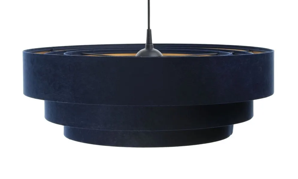 Lampa wisząca TRIO granatowa/złota welurowa nowoczesna | MIRAT. w stylu  kolekcja