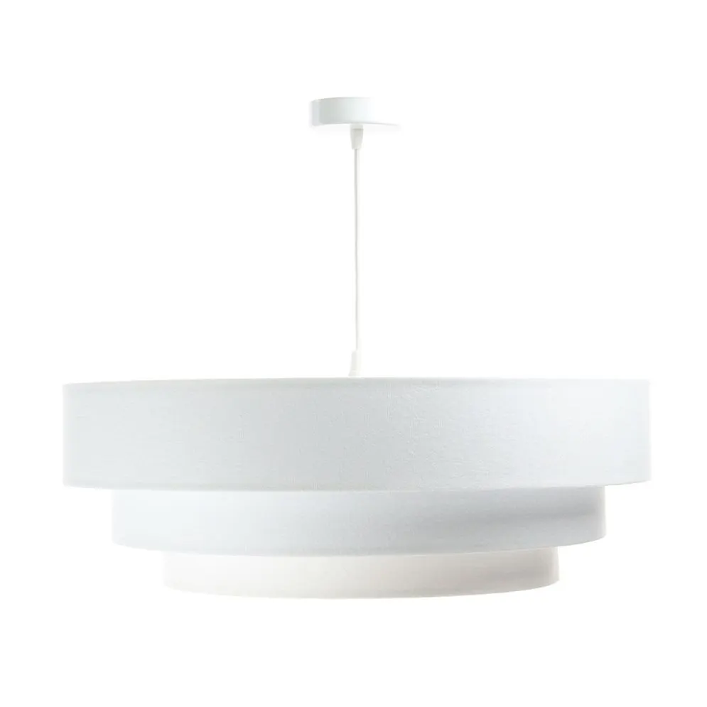 Lampa wisząca TRIO biała welurowa w stylu glamour | MIRAT. w stylu kolekcja