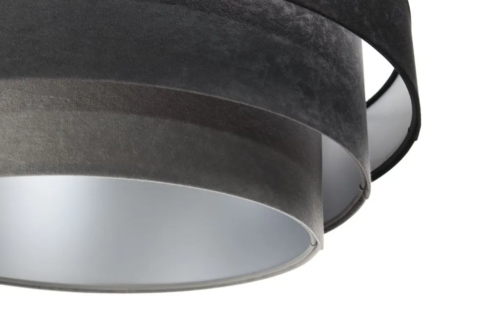 Lampa wisząca TRIO MIX czarna/szara/srebrna do nowoczesnego salonu | MIRAT. w stylu kolekcja