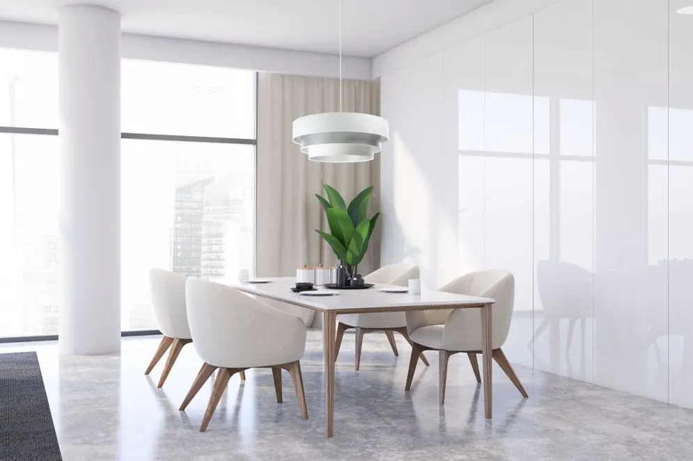 Lampa wisząca TRIO MIX biała/srebrna nowoczesna do salonu | MIRAT. w stylu  kolekcja