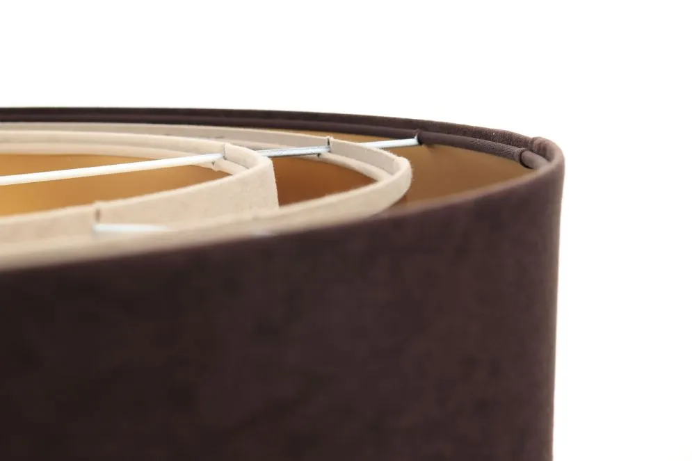 Lampa wisząca TRIO MIX brązowa/złota/beżowa welurowa na 1 żarówkę | MIRAT. w stylu  kolekcja