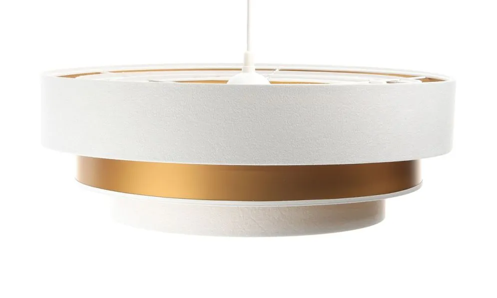 Lampa wisząca TRIO MIX biała/złota welurowa symetryczna | MIRAT. w stylu kolekcja