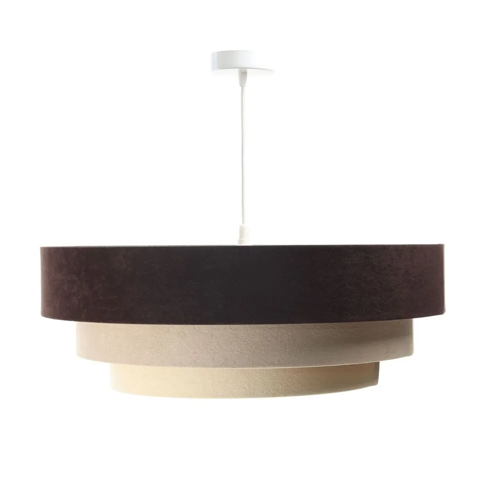 Lampa wisząca TRIO MIX brązowa/beżowa/złota nowoczesna polskiej produkcji | MIRAT. w stylu  kolekcja