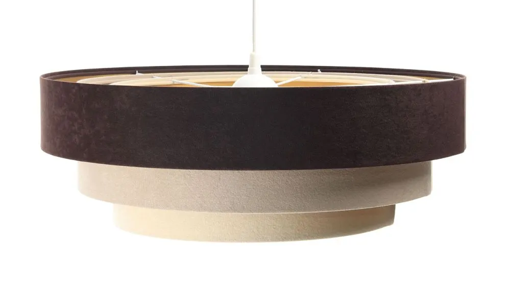 Lampa wisząca TRIO MIX brązowa/beżowa/złota nowoczesna polskiej produkcji | MIRAT. w stylu  kolekcja