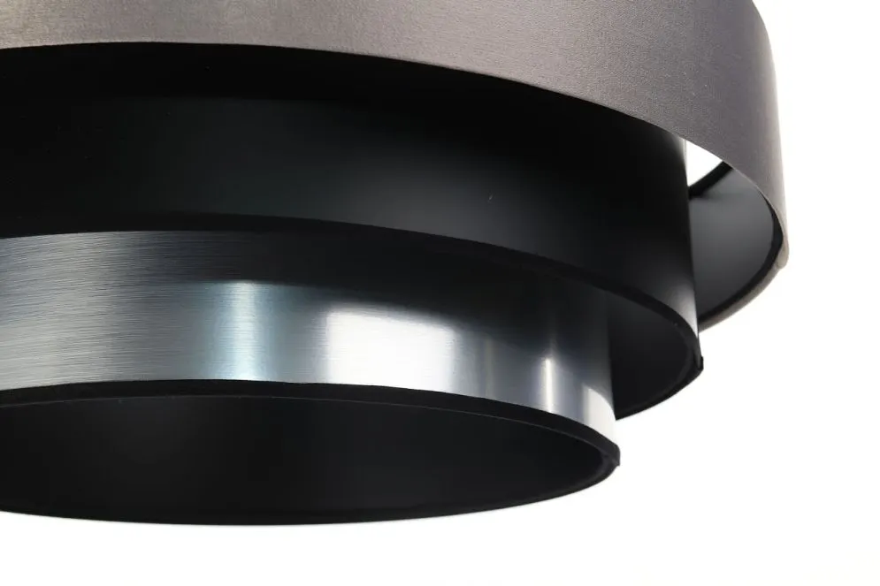 Lampa wisząca TRIO MIX szara/czarna/srebrna elegancka satynowa | MIRAT. w stylu kolekcja