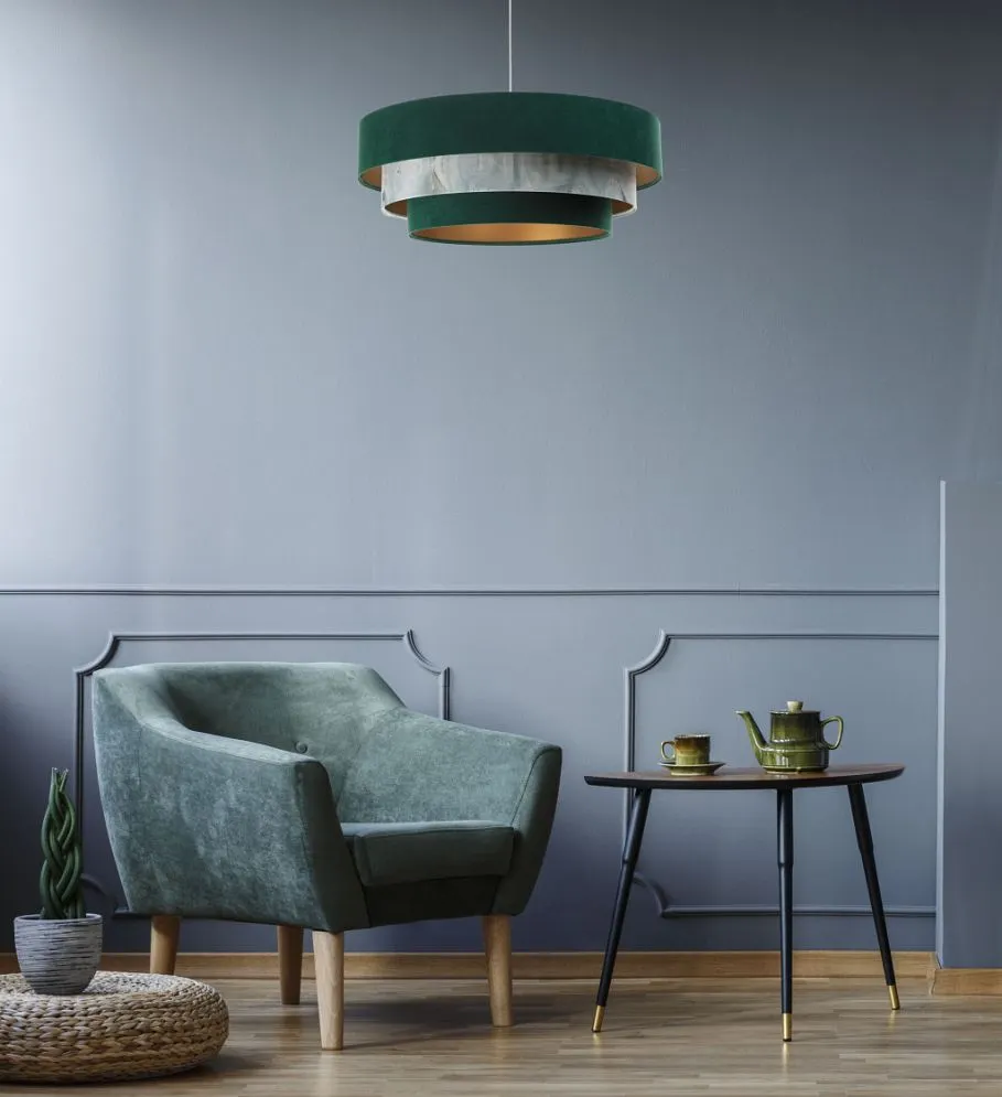 Lampa wisząca TRIO MIX zielona/wielokolorowa w kształcie walca | MIRAT. w stylu  kolekcja