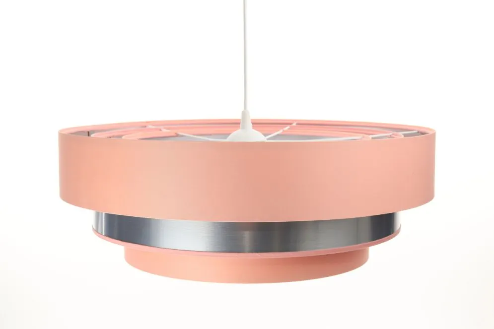 Lampa wisząca TRIO MIX różowa/srebrna ręcznie robiona do salonu | MIRAT. w stylu kolekcja