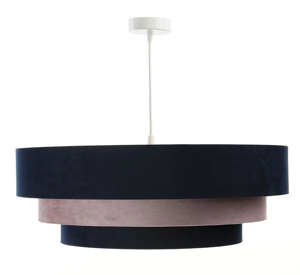 Lampa wisząca TRIO MIX granatowa/różowa ze złotym środkiem nowoczesna | MIRAT. w stylu kolekcja