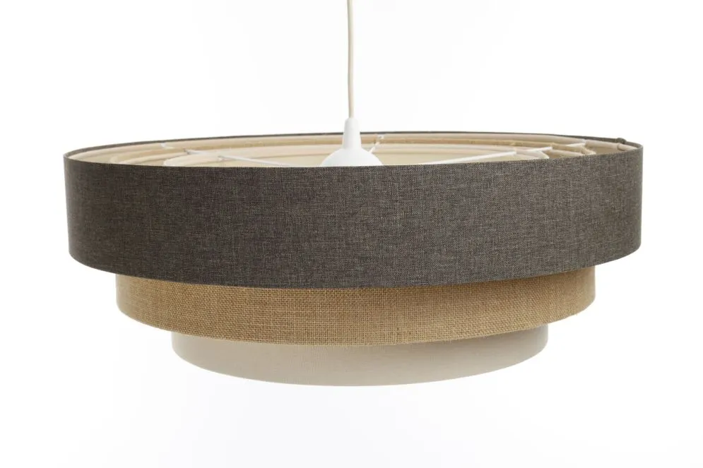 Lampa wisząca ERUTAN TRIPLE szara/beżowa/kremowa w stylu boho I sklep meblowy MIRAT.