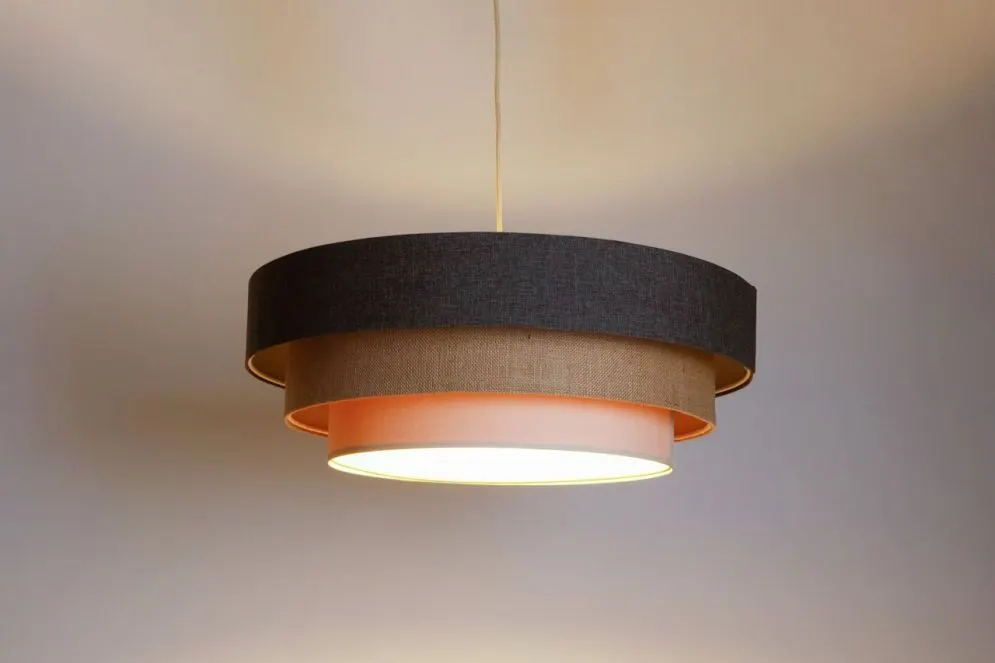 Lampa wisząca ERUTAN TRIPLE szara/beżowa/kremowa w stylu boho I sklep meblowy MIRAT.