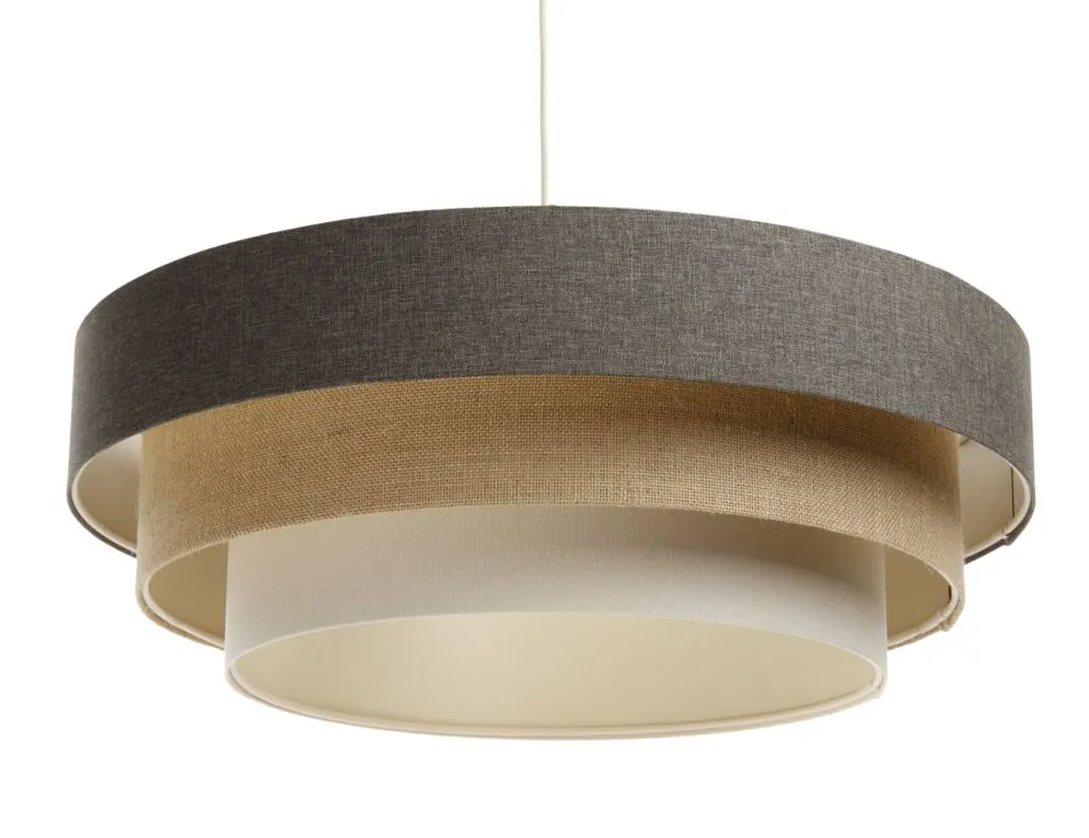 Lampa wisząca ERUTAN TRIPLE szara/beżowa/kremowa w stylu boho I sklep meblowy MIRAT.