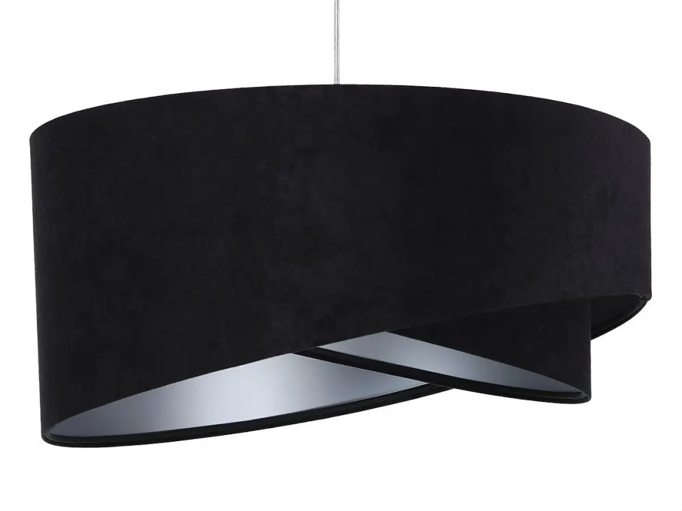Lampa wisząca GEMSTONE czarna/srebrna asymetryczna elegancka | MIRAT. w stylu  kolekcja