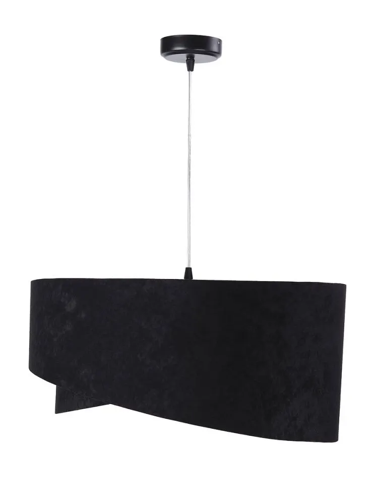 Lampa wisząca GEMSTONE czarna/złota asymetryczna welurowa | MIRAT. w stylu kolekcja