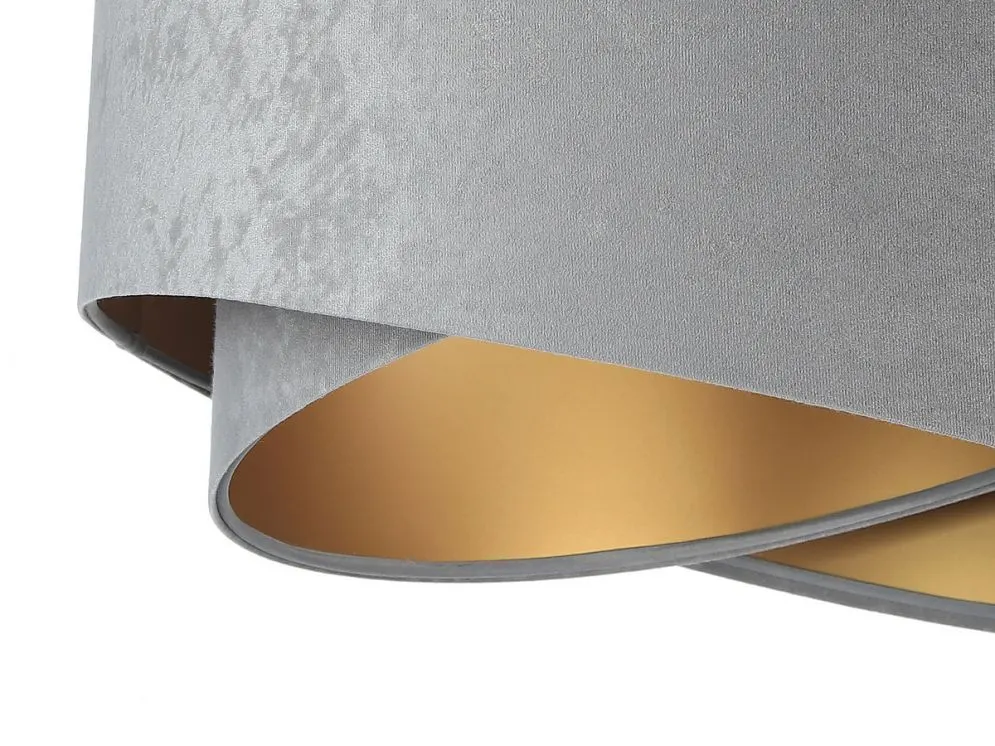 Lampa wisząca GEMSTONE szara/złota w stylu glamour | MIRAT. w stylu kolekcja