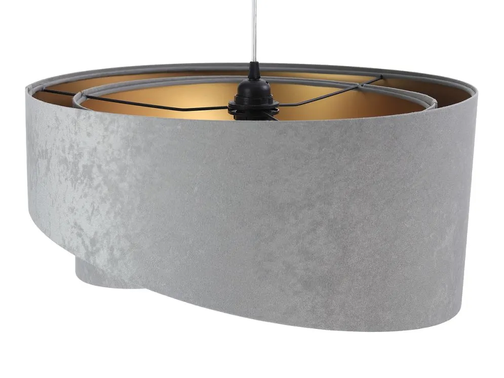 Lampa wisząca GEMSTONE szara/złota w stylu glamour | MIRAT. w stylu kolekcja