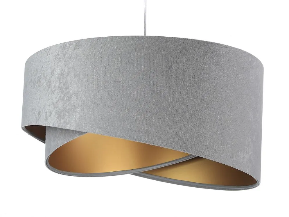 Lampa wisząca GEMSTONE szara/złota w stylu glamour | MIRAT. w stylu kolekcja