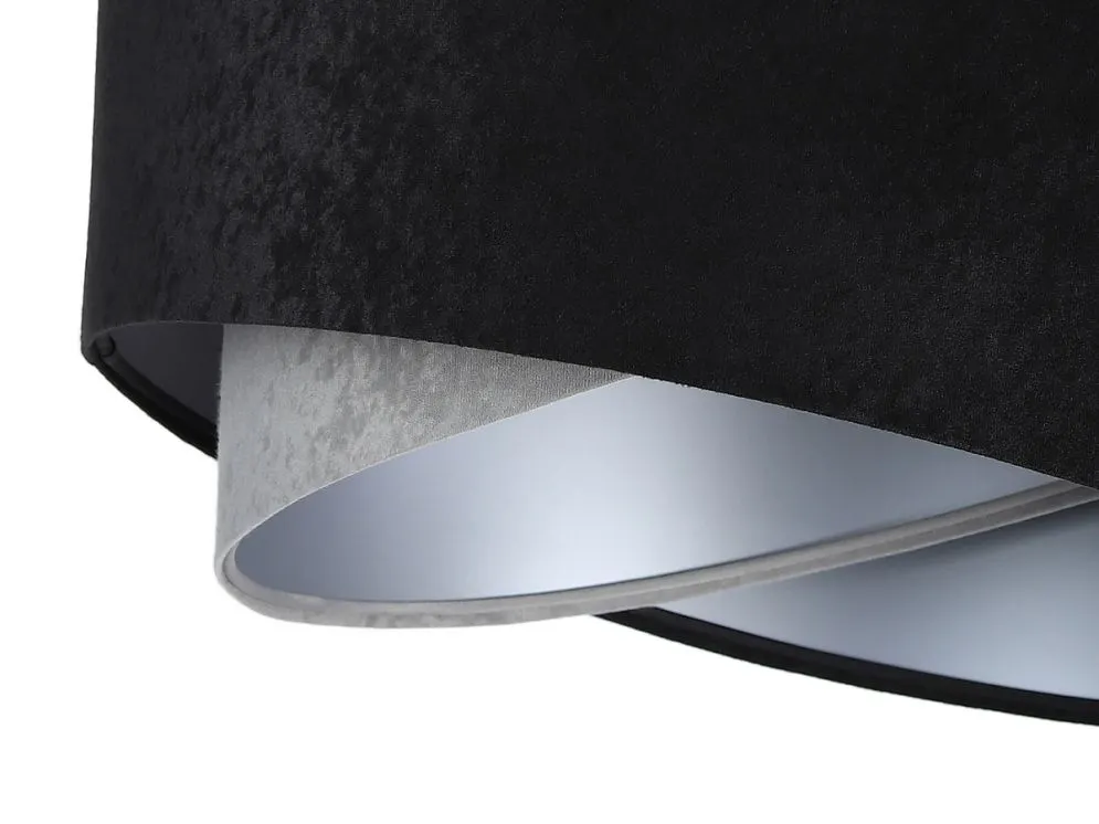 Lampa wisząca SHAPELESS czarna/szara/srebrna asymetryczna aksamitna | MIRAT. w stylu  kolekcja