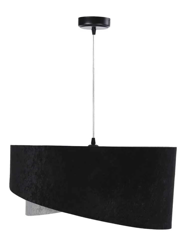 Lampa wisząca SHAPELESS czarna/szara/srebrna asymetryczna aksamitna | MIRAT. w stylu  kolekcja