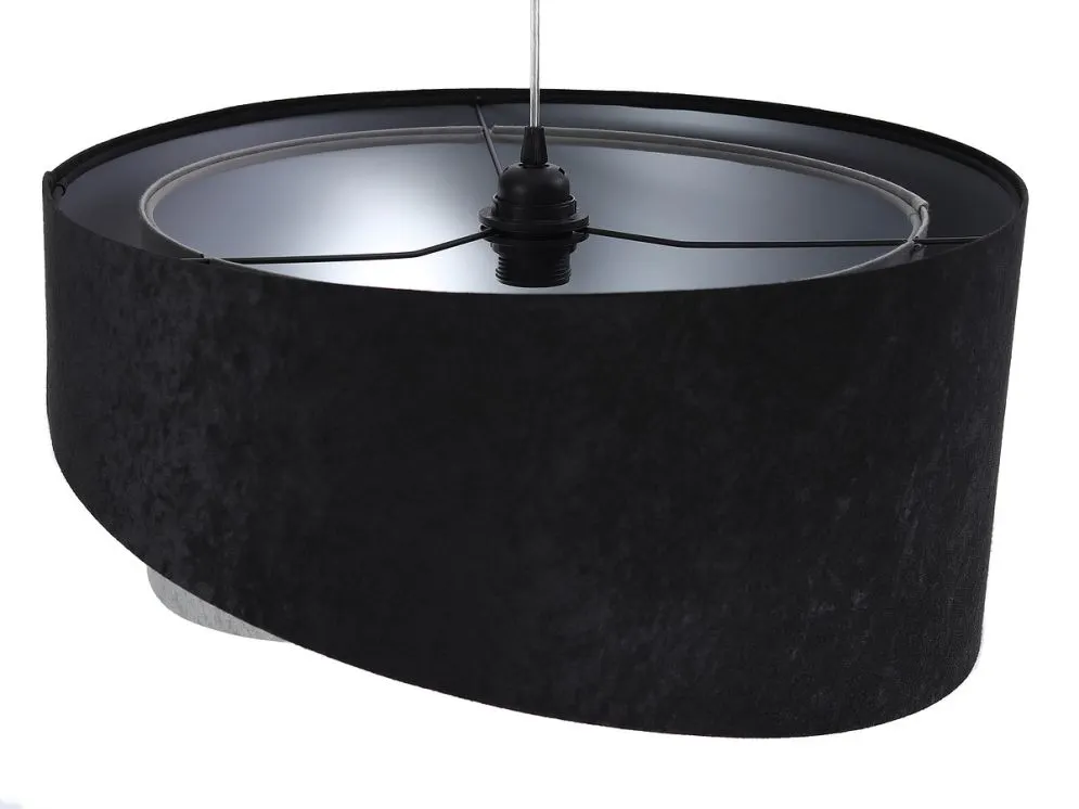 Lampa wisząca SHAPELESS czarna/szara/srebrna asymetryczna aksamitna | MIRAT. w stylu  kolekcja