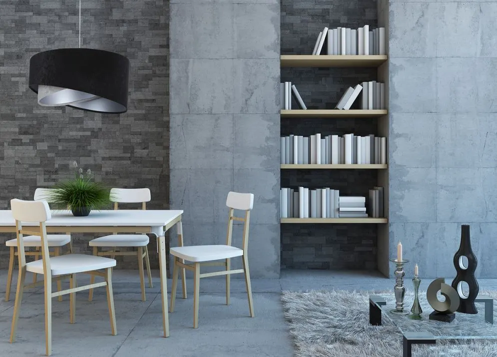 Lampa wisząca SHAPELESS czarna/szara/srebrna asymetryczna aksamitna | MIRAT. w stylu  kolekcja