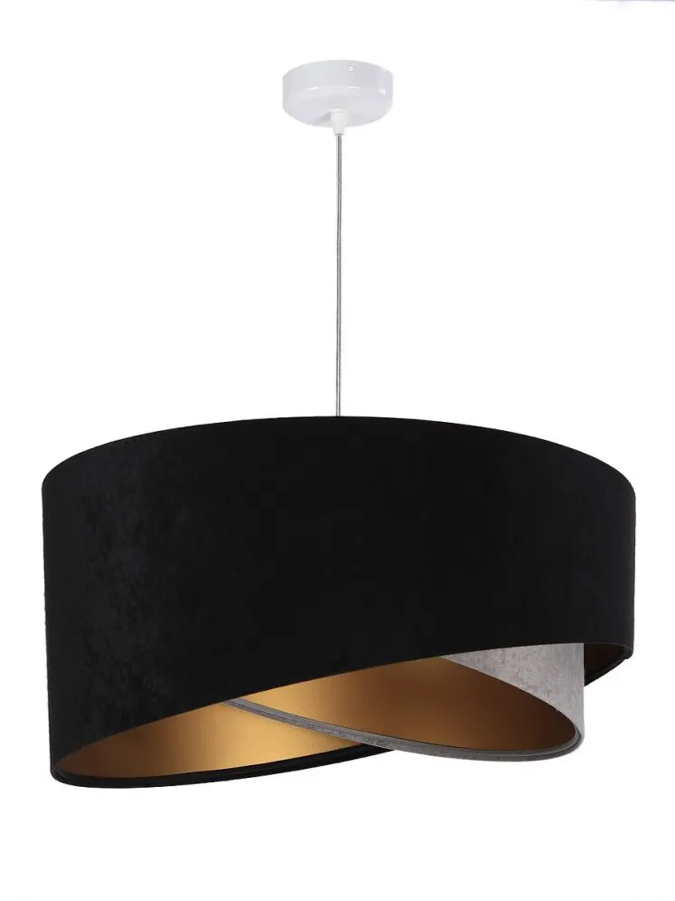 Lampa wisząca SHAPELESS czarna/szara/złota do salonu nowoczesna | MIRAT. w stylu  kolekcja