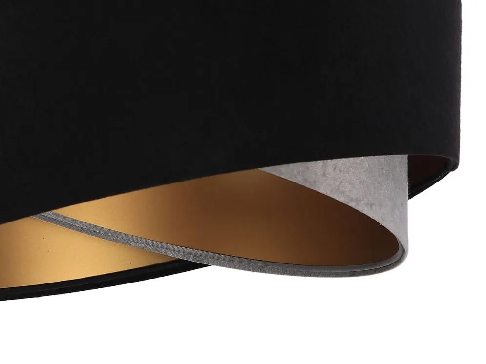 Lampa wisząca SHAPELESS czarna/szara/złota do salonu nowoczesna | MIRAT. w stylu  kolekcja
