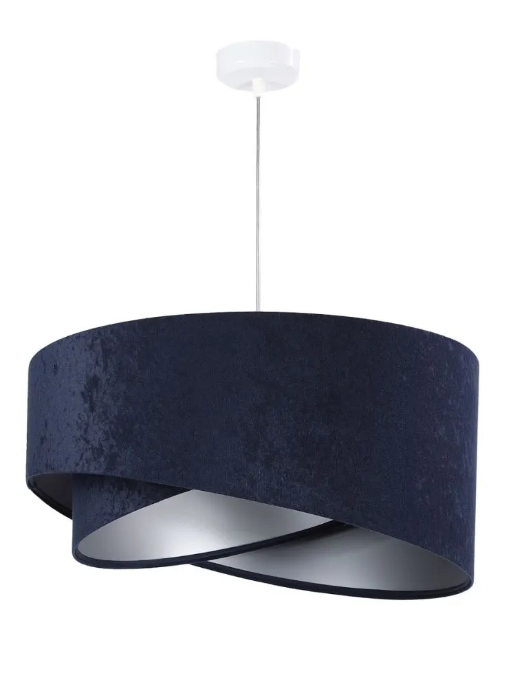 Lampa wisząca GEMSTONE granatowa/srebrna dwukolorowa nowoczesna | MIRAT. w stylu kolekcja