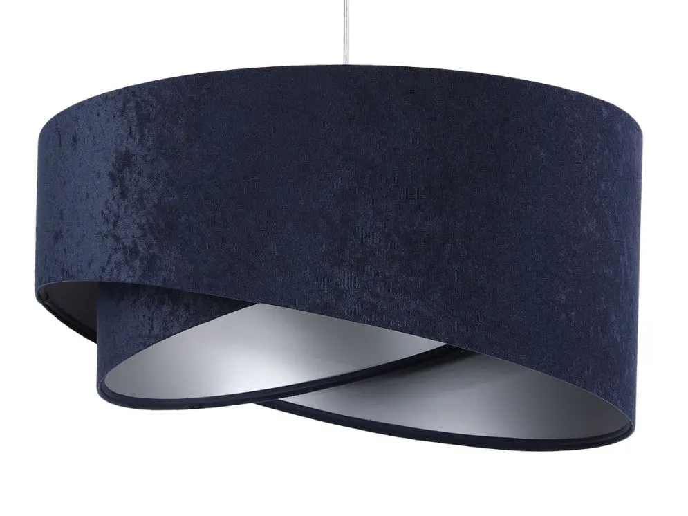 Lampa wisząca GEMSTONE granatowa/srebrna dwukolorowa nowoczesna | MIRAT. w stylu kolekcja