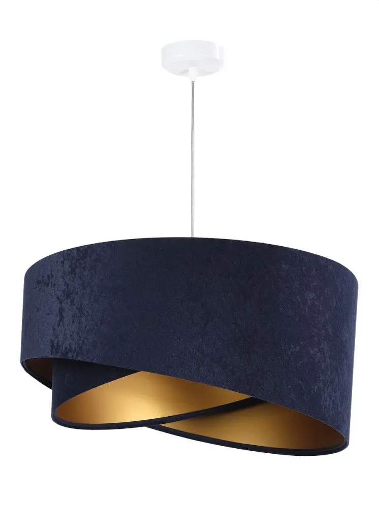 Lampa wisząca GEMSTONE granatowa/złota w stylu glamour | MIRAT. w stylu kolekcja