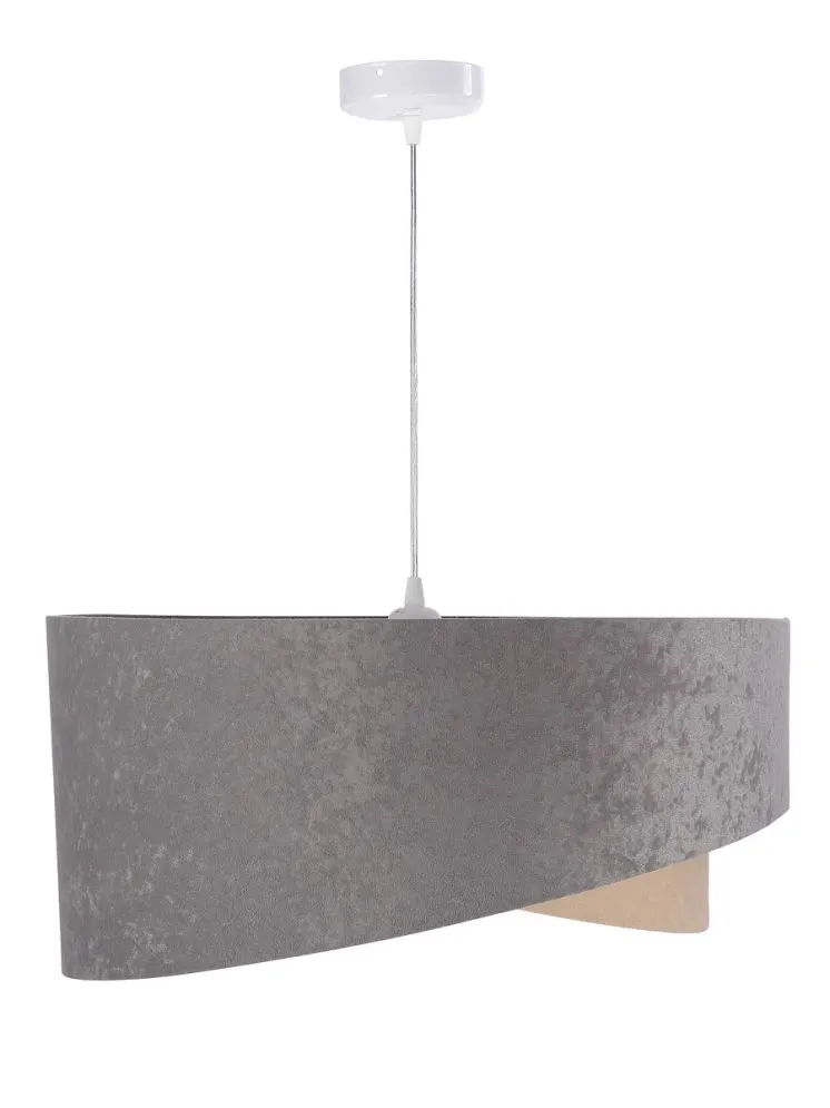 Lampa wisząca SILVERY szara/beżowa/biała trzykolorowa do salonu | MIRAT. w stylu kolekcja