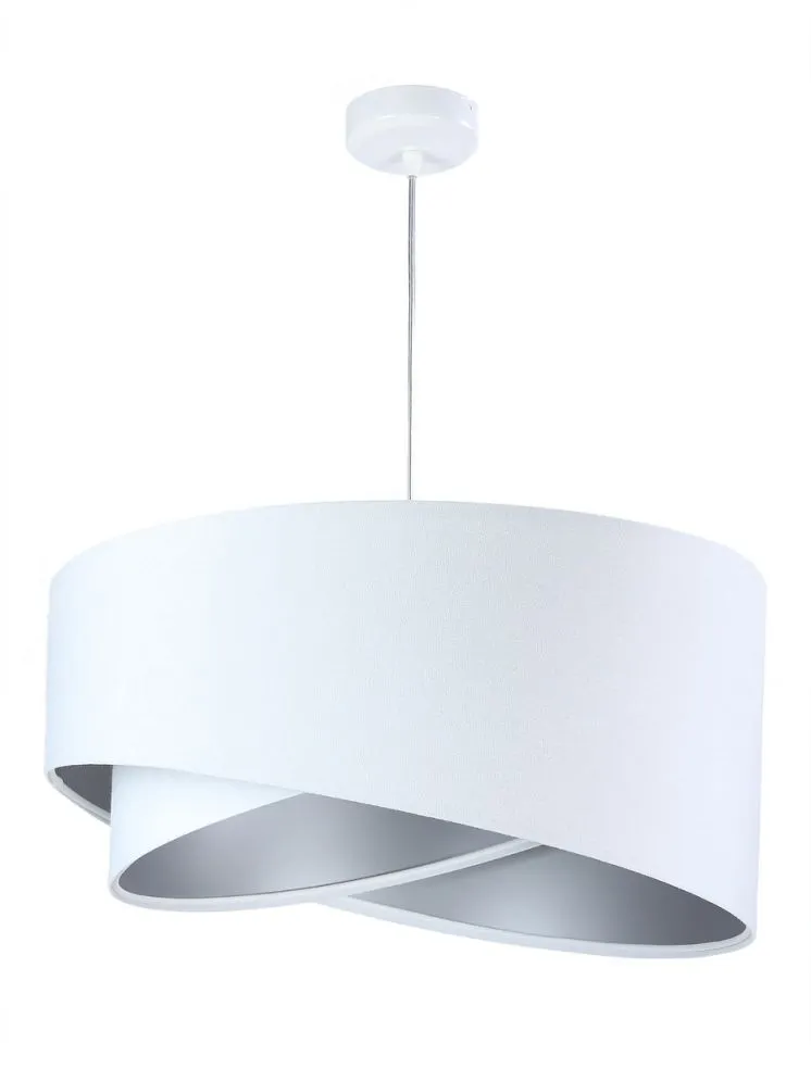 Lampa wisząca GEMSTONE biała/srebrna asymetryczna | MIRAT. w stylu kolekcja