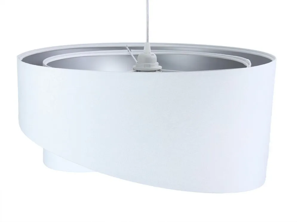 Lampa wisząca GEMSTONE biała/srebrna asymetryczna | MIRAT. w stylu kolekcja