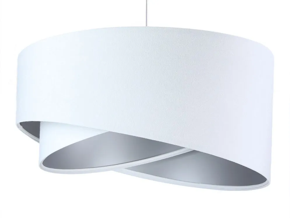 Lampa wisząca GEMSTONE biała/srebrna asymetryczna | MIRAT. w stylu kolekcja