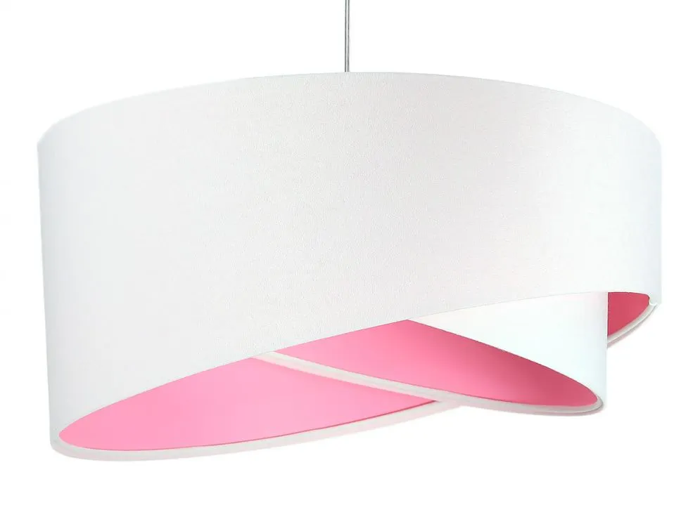 Lampa wisząca GEMSTONE WHITE biała/różowa welurowa nowoczesna | MIRAT. w stylu kolekcja