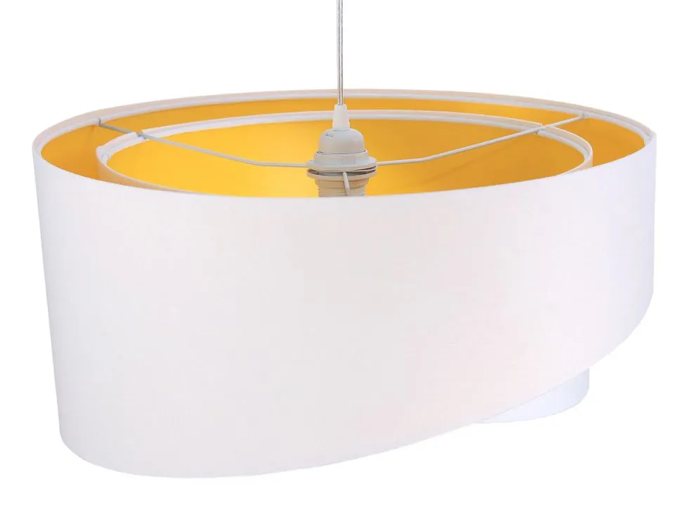 Lampa wisząca GEMSTONE WHITE biała/żółta asymetryczna do sypialni | MIRAT. w stylu  kolekcja