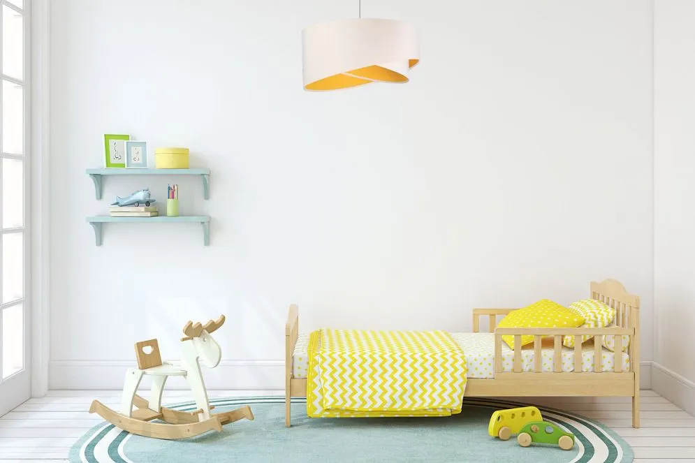 Lampa wisząca GEMSTONE WHITE biała/żółta asymetryczna do sypialni | MIRAT. w stylu  kolekcja