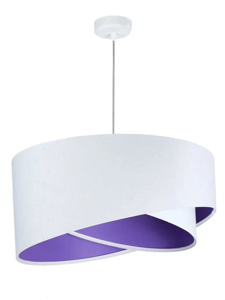 Lampa wisząca GEMSTONE WHITE biała/ciemnofioletowa nowoczesna | MIRAT. w stylu kolekcja