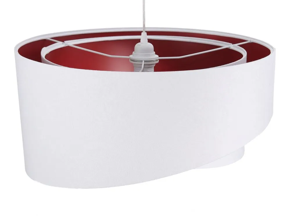 Lampa wisząca GEMSTONE WHITE biała/burgundowa aksamitna | MIRAT. w stylu kolekcja