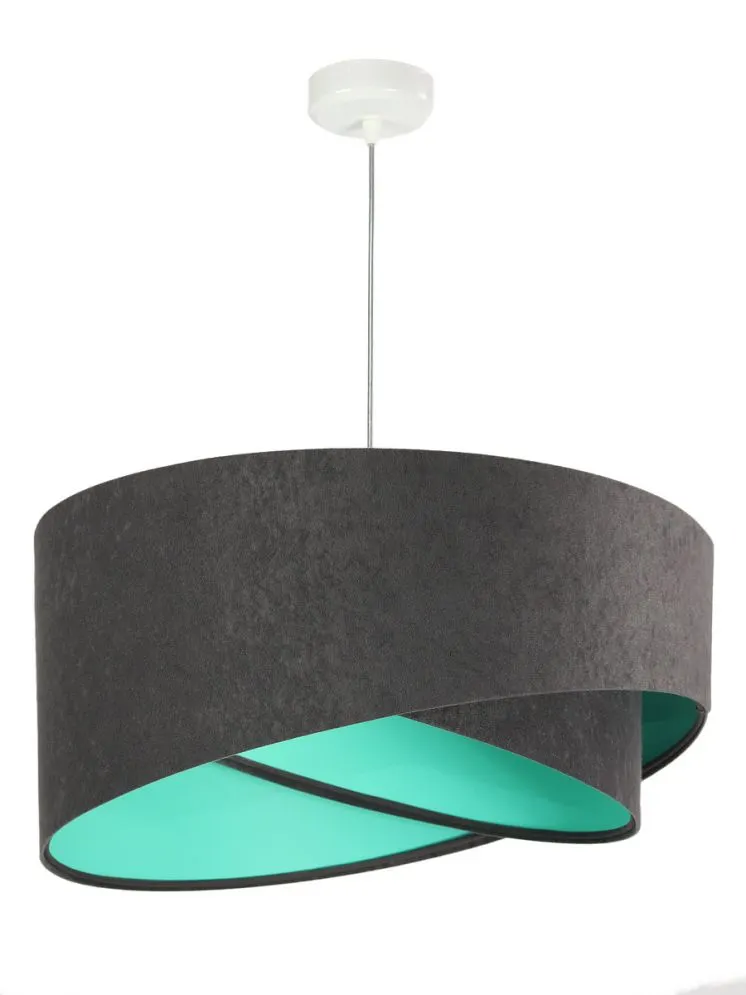 Lampa wisząca GEMSTONE GRAY grafitowa/miętowa nowoczesna | MIRAT. w stylu  kolekcja