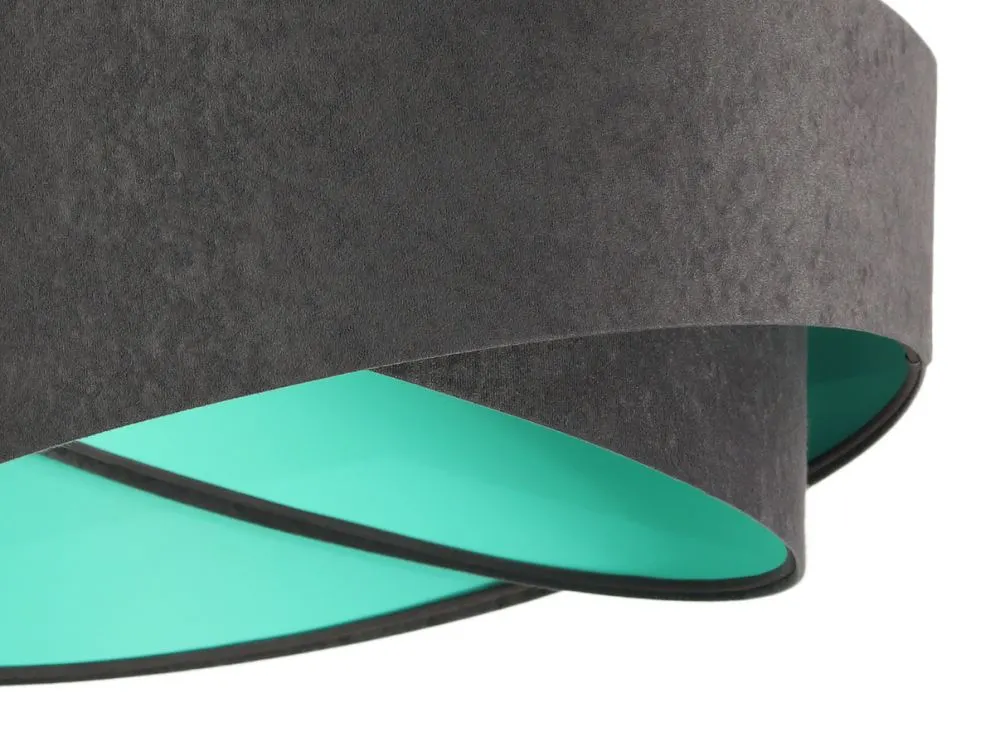 Lampa wisząca GEMSTONE GRAY grafitowa/miętowa nowoczesna | MIRAT. w stylu  kolekcja