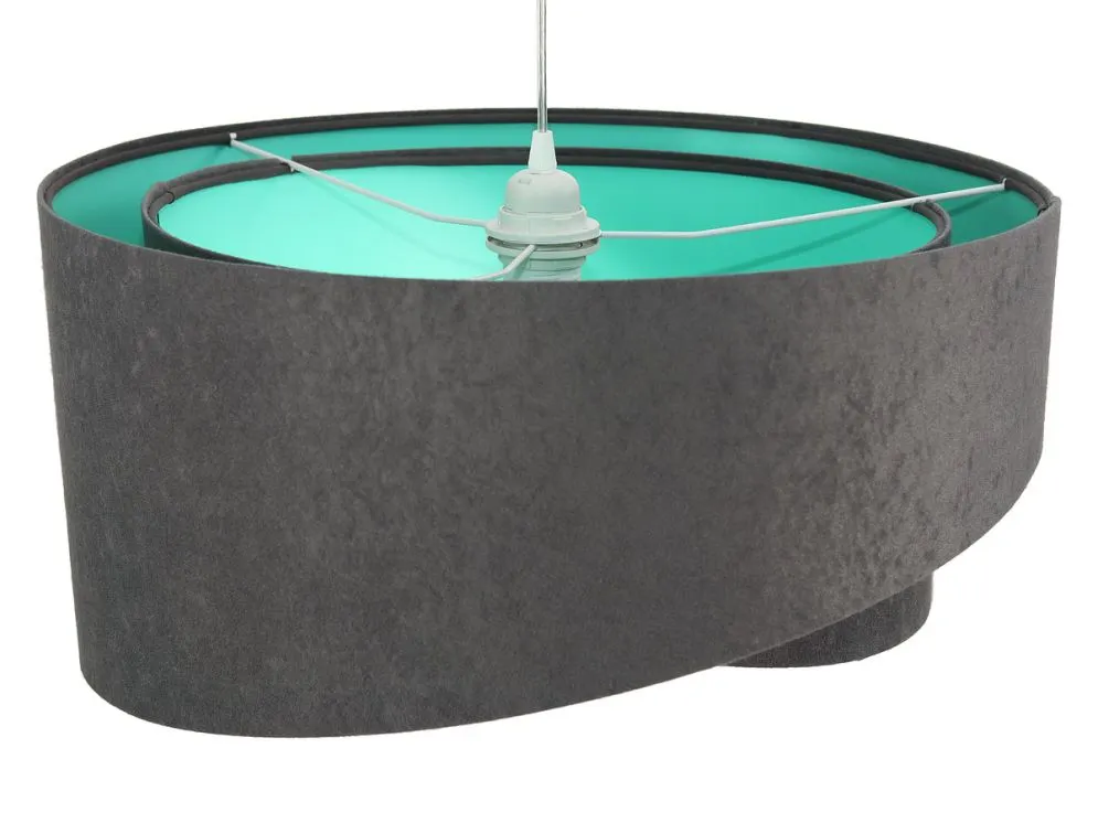 Lampa wisząca GEMSTONE GRAY grafitowa/miętowa nowoczesna | MIRAT. w stylu  kolekcja