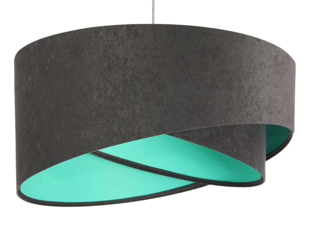 Lampa wisząca GEMSTONE GRAY grafitowa/miętowa nowoczesna | MIRAT. w stylu  kolekcja