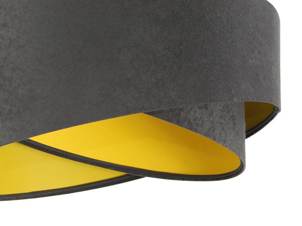 Lampa wisząca GEMSTONE GRAY grafitowa/żółta dwukolorowa | MIRAT. w stylu kolekcja