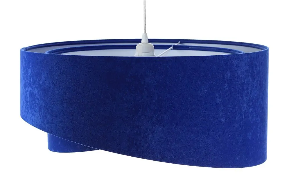 Lampa wisząca GEMSTONE niebieska/biała aksamitna do jadalni | MIRAT. w stylu  kolekcja