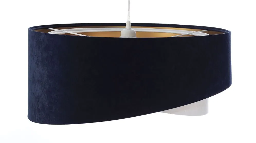 Lampa wisząca THUNDERCLOUD WHITE granatowa/złota asymetryczna | MIRAT. w stylu  kolekcja