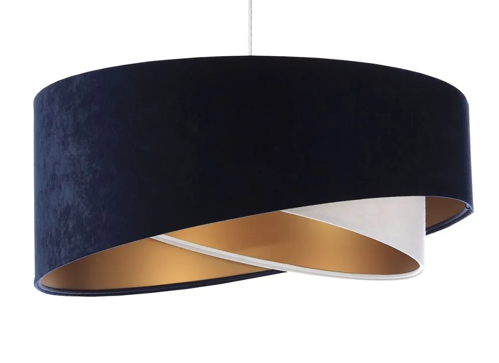 Lampa wisząca THUNDERCLOUD WHITE granatowa/złota asymetryczna | MIRAT. w stylu  kolekcja