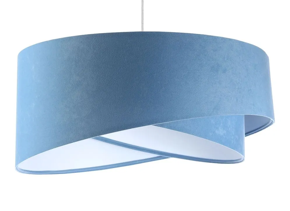 Lampa wisząca GEMSTONE błękitna/biała asymetryczna dwukolorowa | MIRAT. w stylu kolekcja