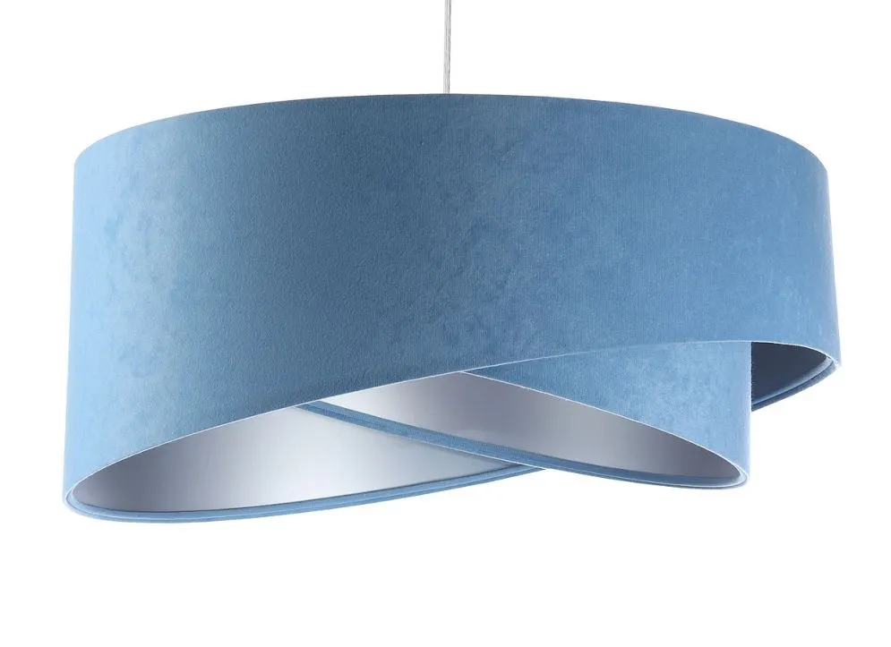 Lampa wisząca GEMSTONE błękitna/srebrna w stylu glamour | MIRAT. w stylu kolekcja