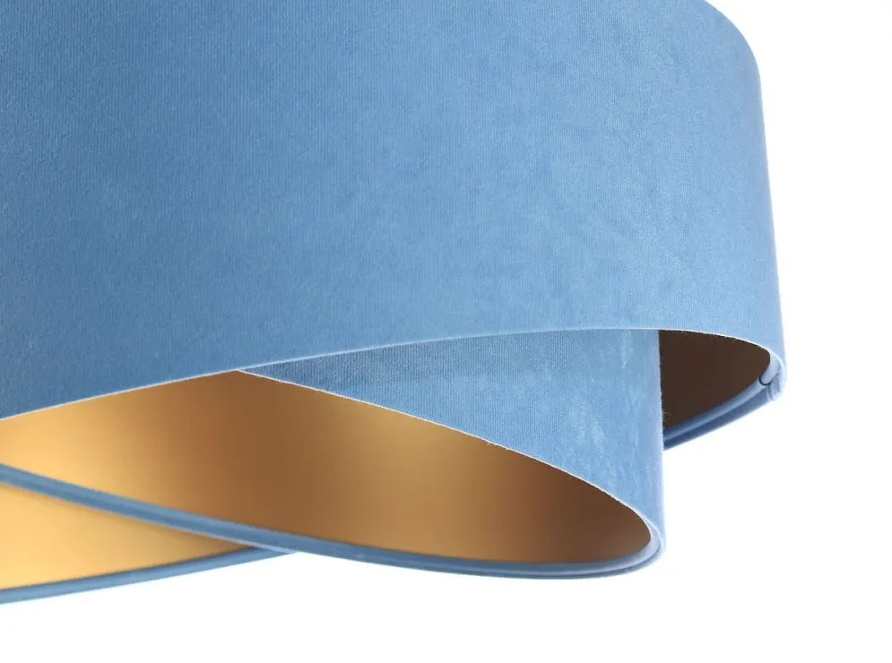 Lampa wisząca GEMSTONE błękitna/złota dwukolorowa do salonu | MIRAT. w stylu  kolekcja